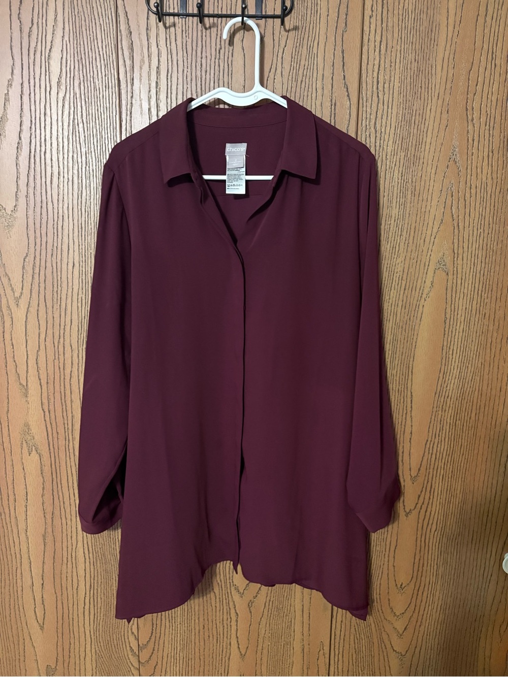 Chicos Double Lined Button Down Dress Shirt